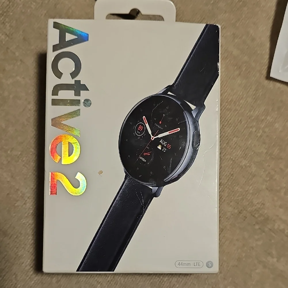 Samsung Galaxy Watch Active2 with Black Band and Multi-Color Bezels
